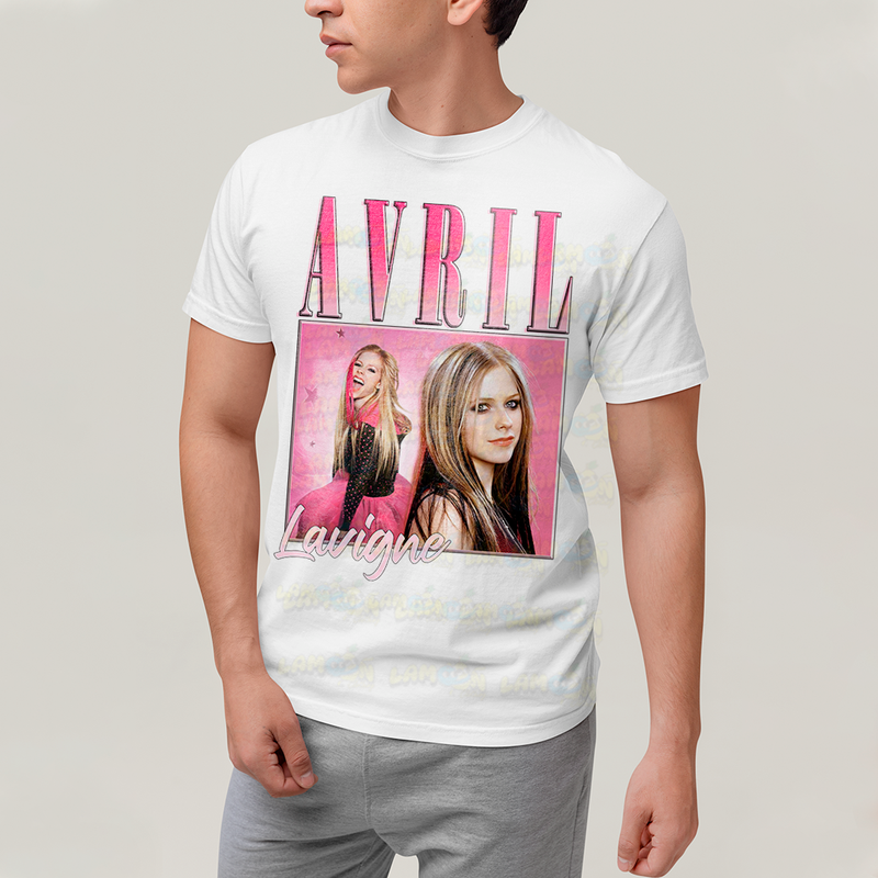 Camiseta Algodão Unissex T shirt - Avril Lavigne Pink