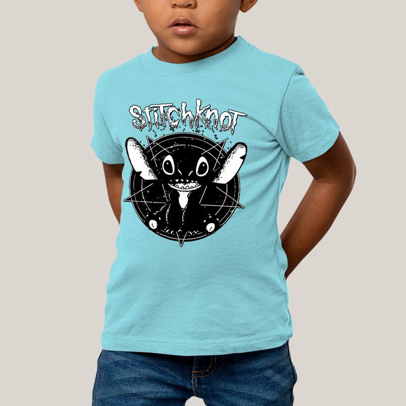 Camiseta Infantil Algodão Unissex T shirt Stitchknot Lilo & Stitch