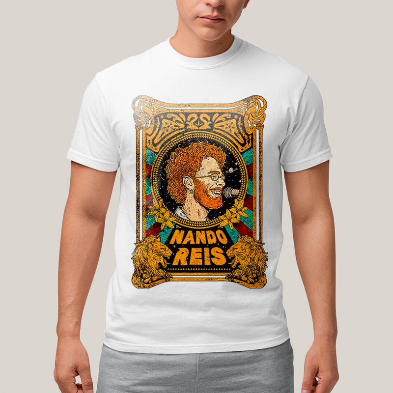 Camiseta Algodão Unissex T shirt - Nando Reis Cantor