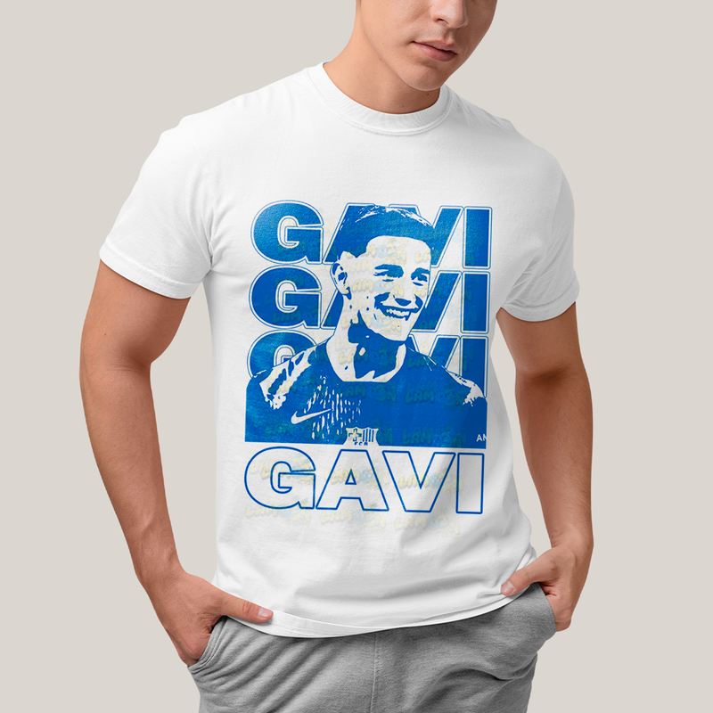 Camiseta Algodão Unissex T shirt - Gavi Barcelona
