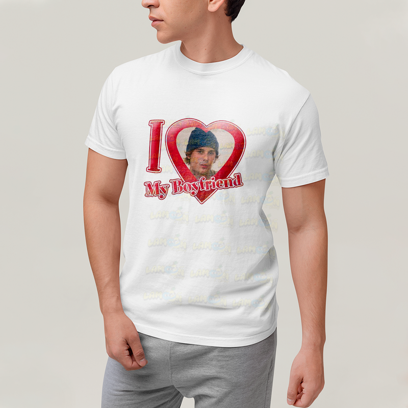 Camiseta Algodão Unissex T shirt Justin Bieber I Love my Boyfriend