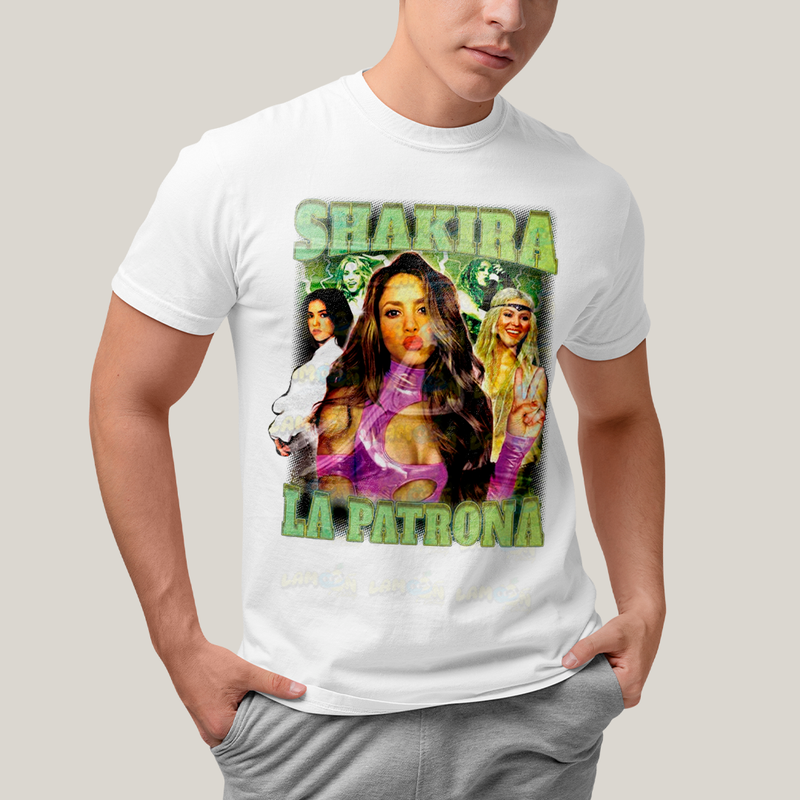 Camiseta Algodão Unissex Tshirt Graphic Tee Shakira La Patrona