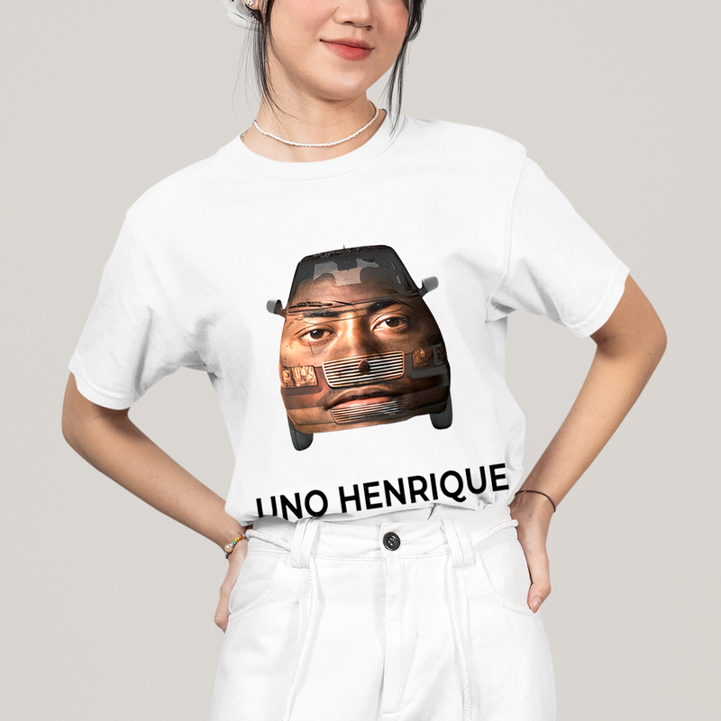 Camiseta Algodão Unissex T shirt - Uno Henrique Meme