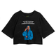 Cropped Oversized Algodão Justin Bieber Blusa Azul