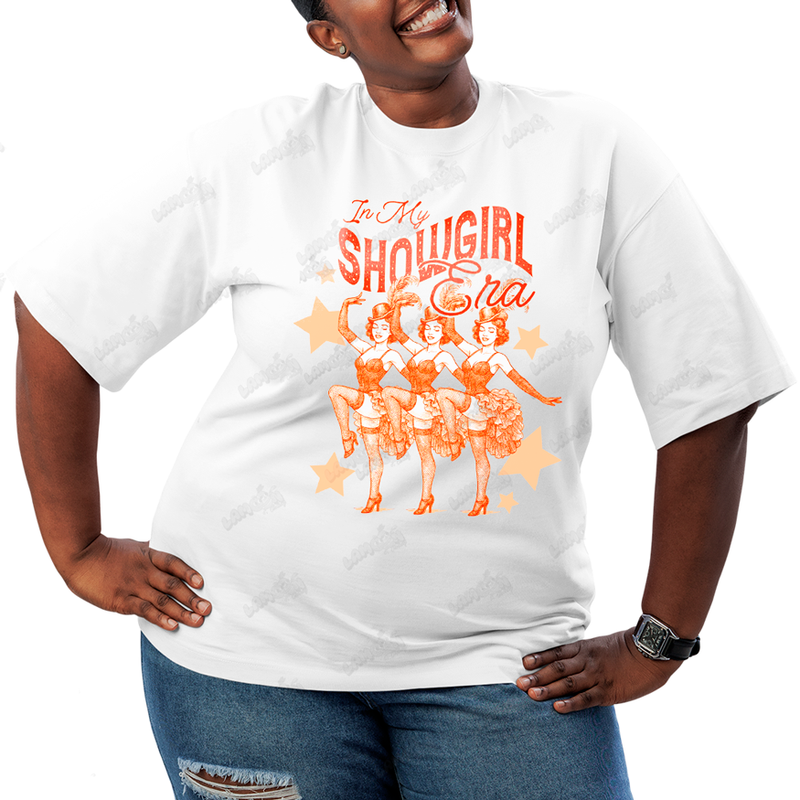 Camiseta Plus Size Algodão Taylor Swift Showgirl Era 1