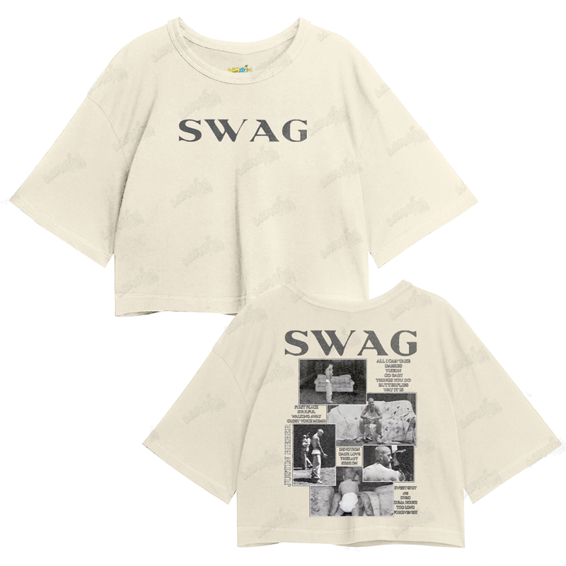 Cropped Oversized Algodão Justin Bieber Swag Album FC