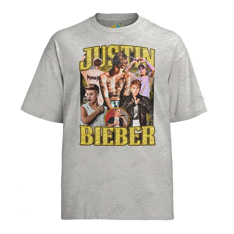 Camiseta Algodão Justin Bieber Yellow