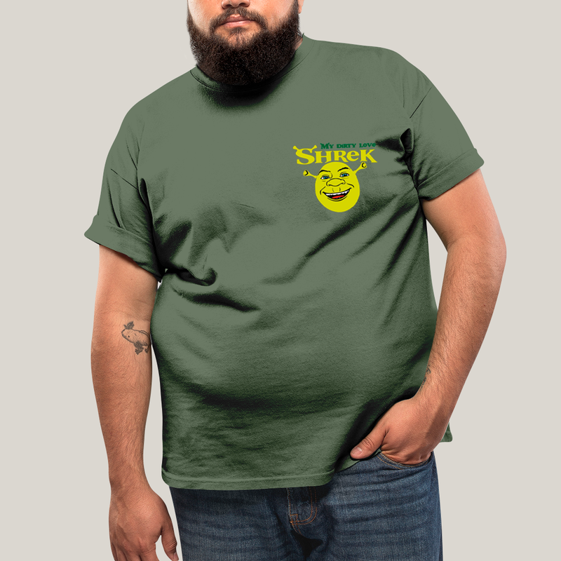 Camisa Algodão Unissex T shirt PLus Size Shrek & Fiona BFF ou casal FC