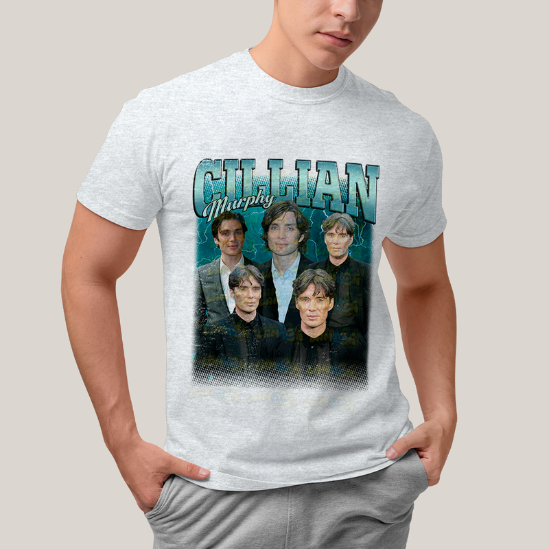 Camiseta Algodão Unissex T shirt - Cillian Murphy azul