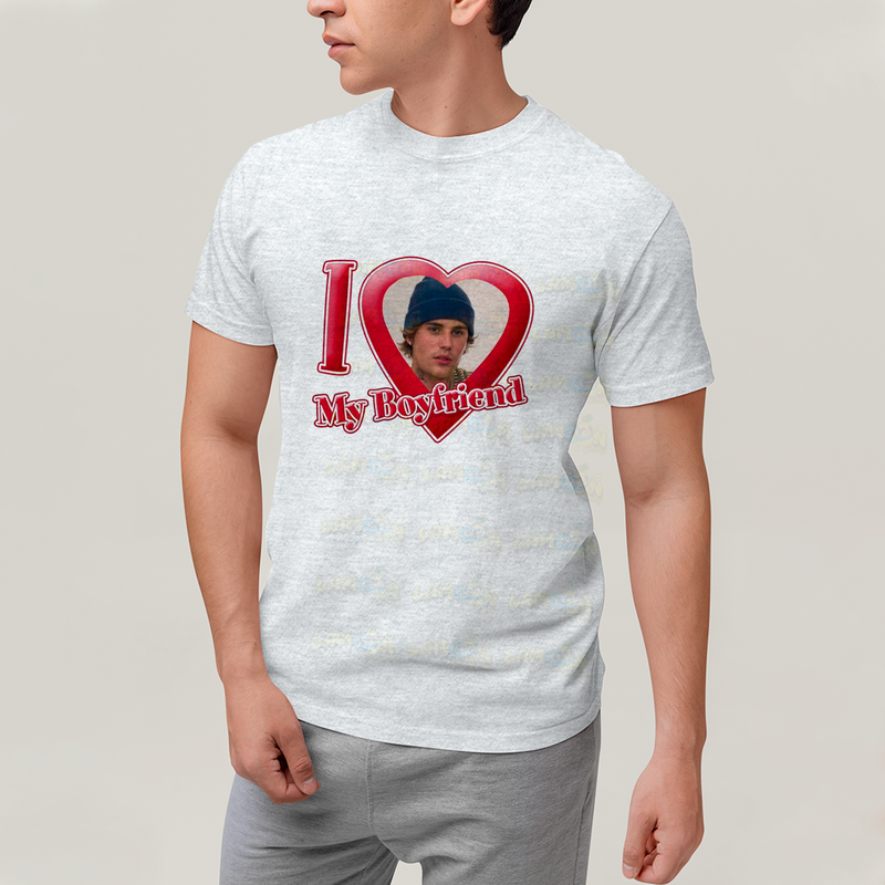 Camiseta Algodão Unissex T shirt Justin Bieber I Love my Boyfriend