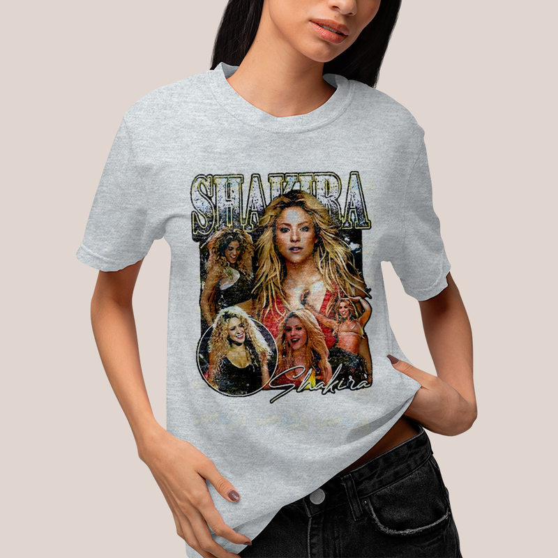 Camiseta Algodão Unissex Tshirt Graphic Tee Shakira