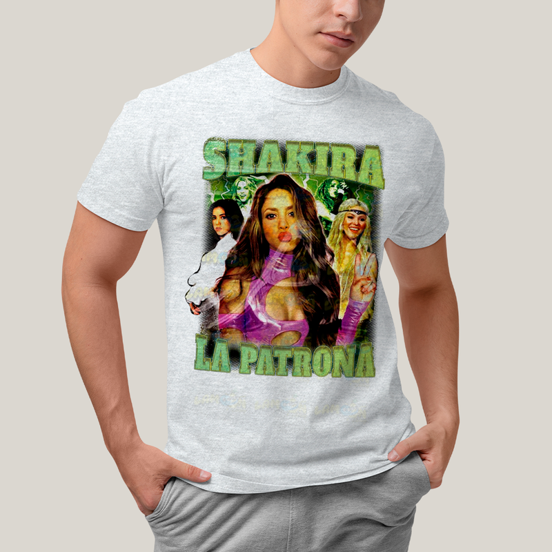 Camiseta Algodão Unissex Tshirt Graphic Tee Shakira La Patrona