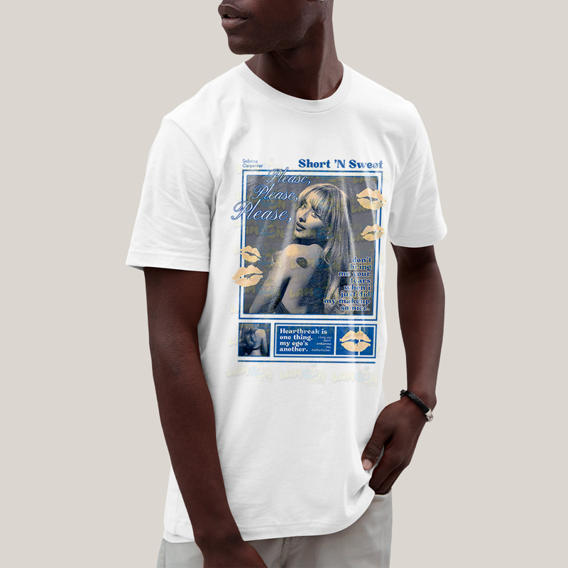 Camiseta Algodão Unissex T shirt Please Sabrina Carpenter Short Sweet