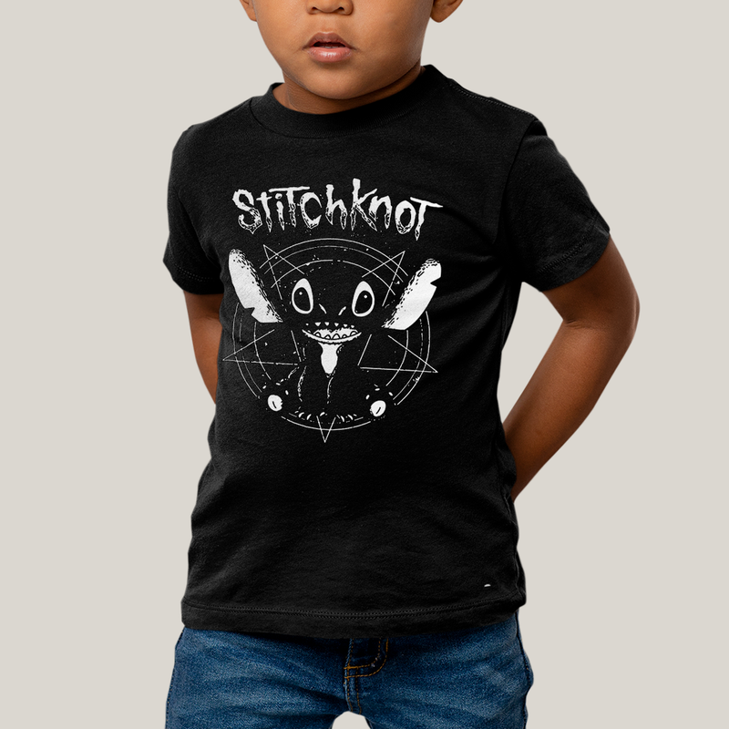 Camiseta Infantil Algodão Unissex T shirt Stitchknot Lilo & Stitch