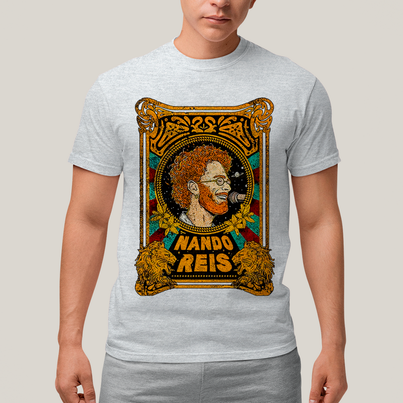 Camiseta Algodão Unissex T shirt - Nando Reis Cantor