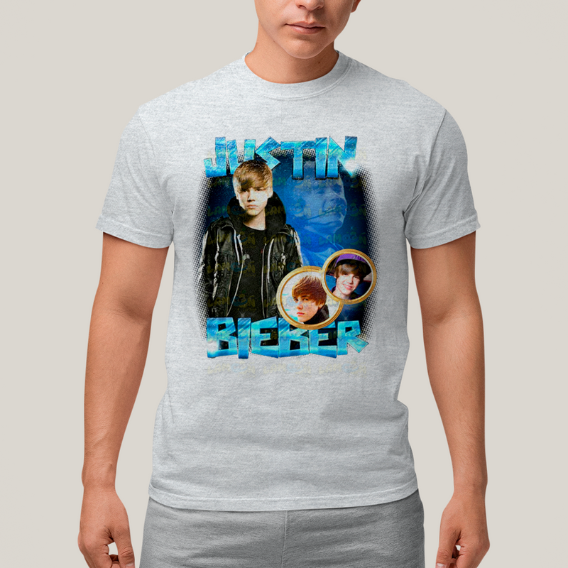 Camiseta Algodão Unissex T shirt Graphic Tee Justin Bieber Jovem