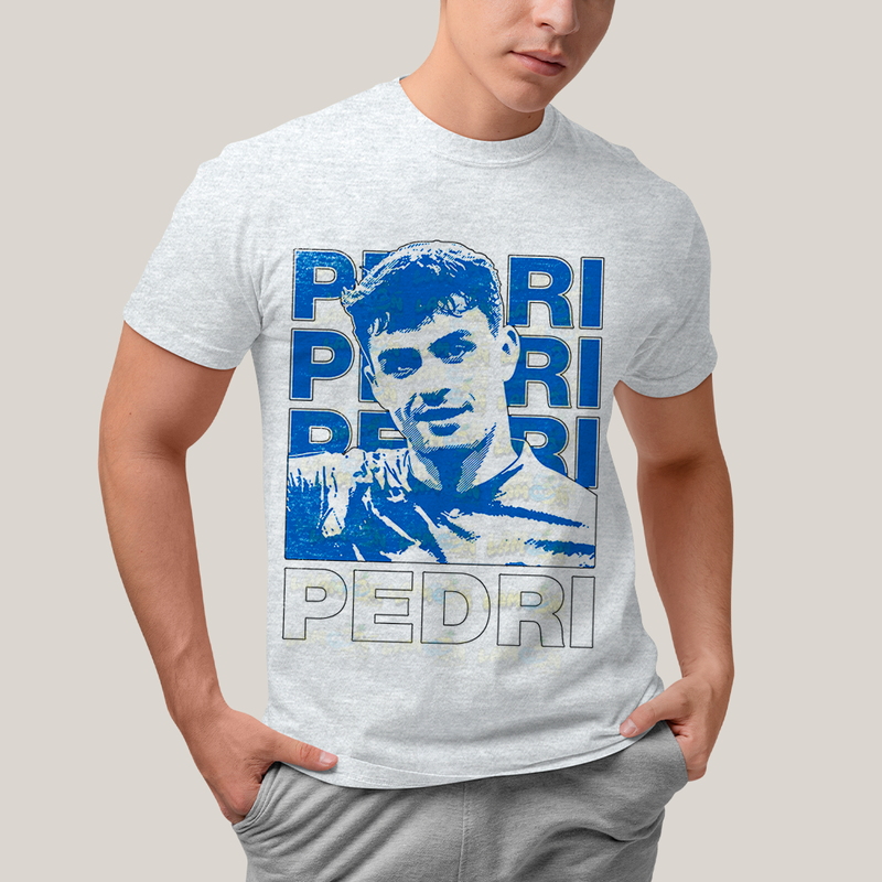 Camiseta Algodão Unissex T shirt Pedri Jogador Barcelona Espanha