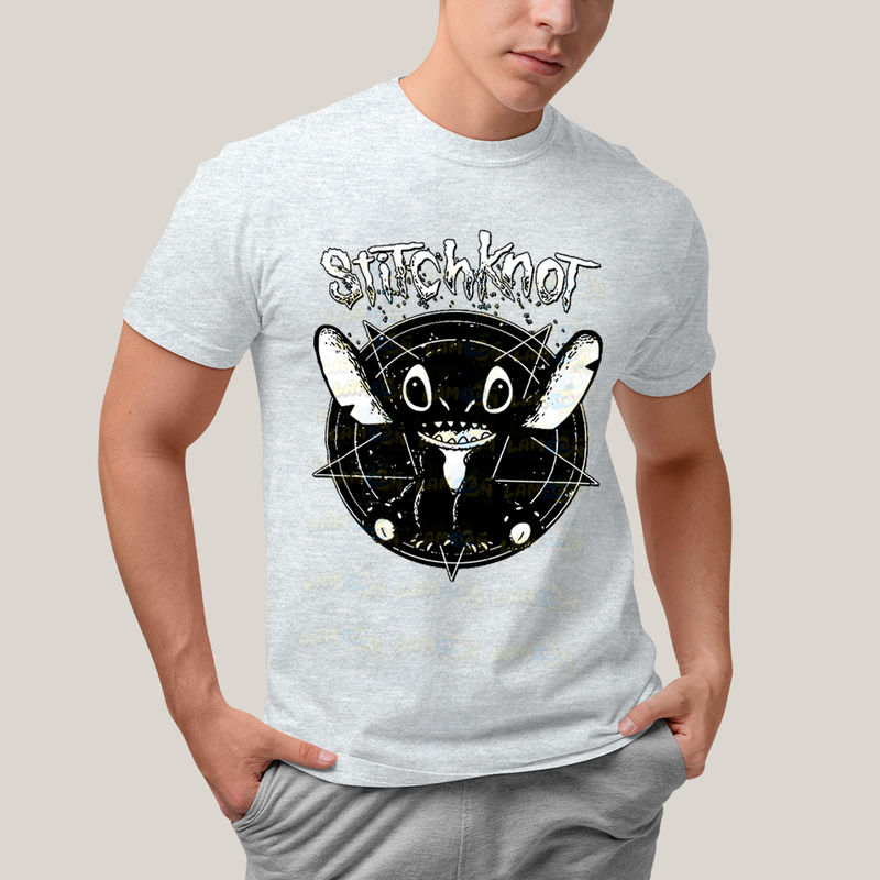 Camiseta Algodão Unissex T shirt Stitchknot Lilo & Stitch