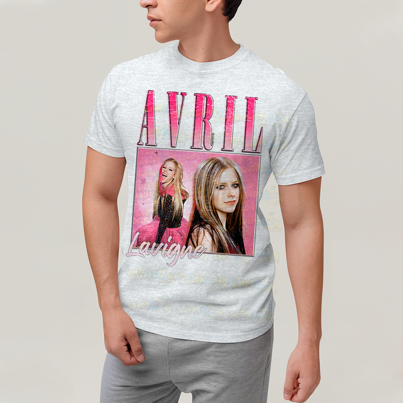 Camiseta Algodão Unissex T shirt - Avril Lavigne Pink