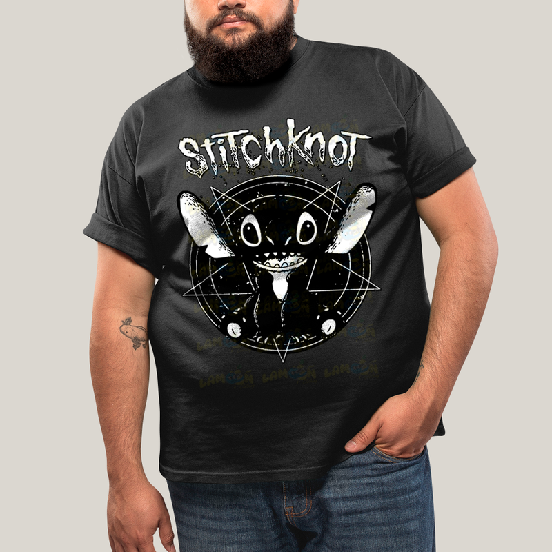 Camiseta Plus Size Algodão Unissex T shirt Stitchknot Lilo & Stitch