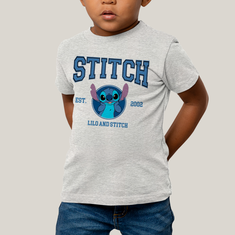 Camiseta Infantil Algodão Unissex T shirt Lilo & Stitch Est.2002