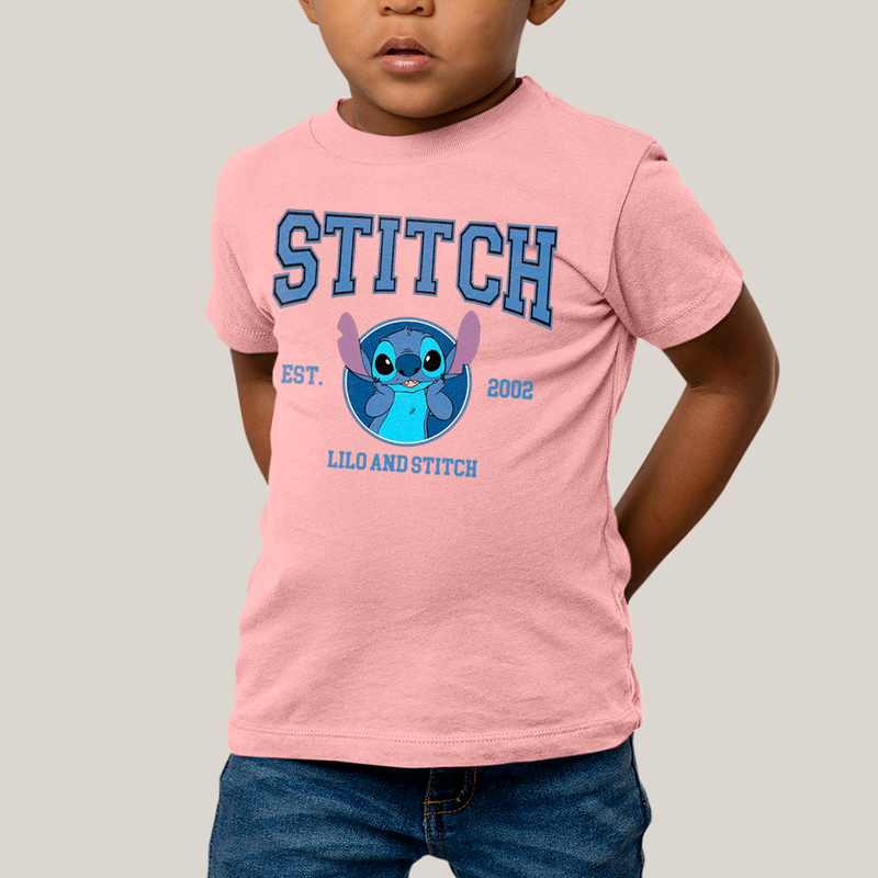 Camiseta Infantil Algodão Unissex T shirt Lilo & Stitch Est.2002