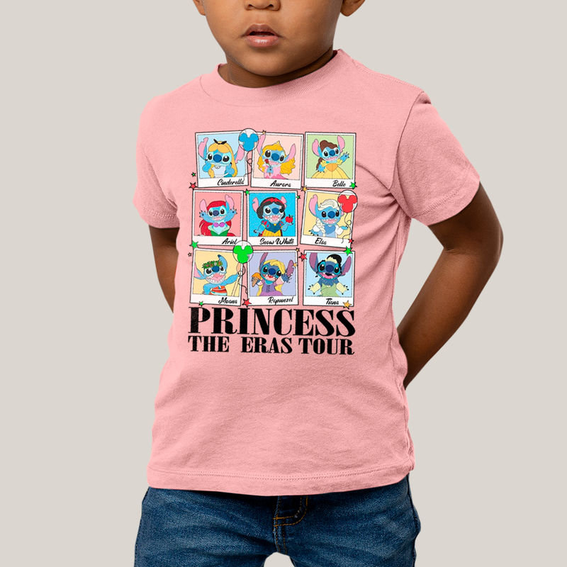 Camiseta Infantil Algodão Unissex T shirt Lilo & Stitch Princess The Eras Tour FC