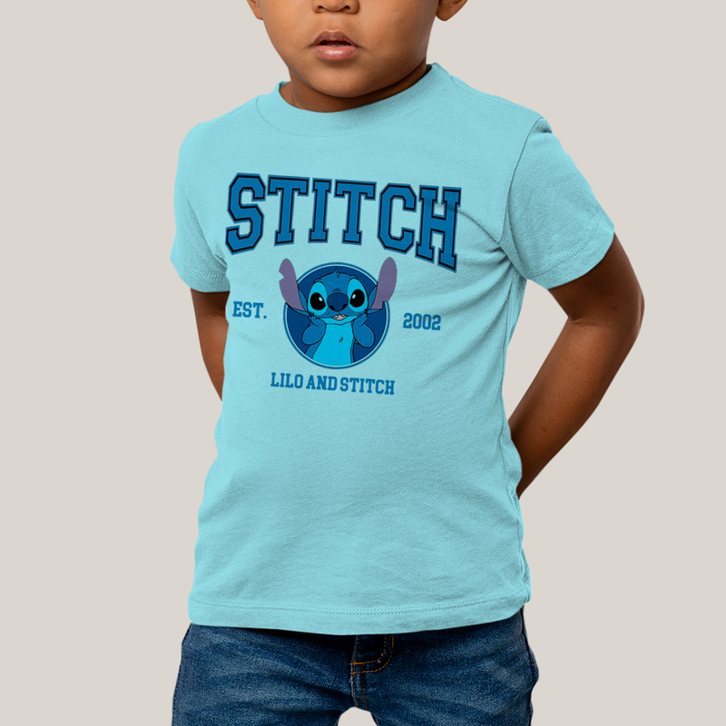 Camiseta Infantil Algodão Unissex T shirt Lilo & Stitch Est.2002