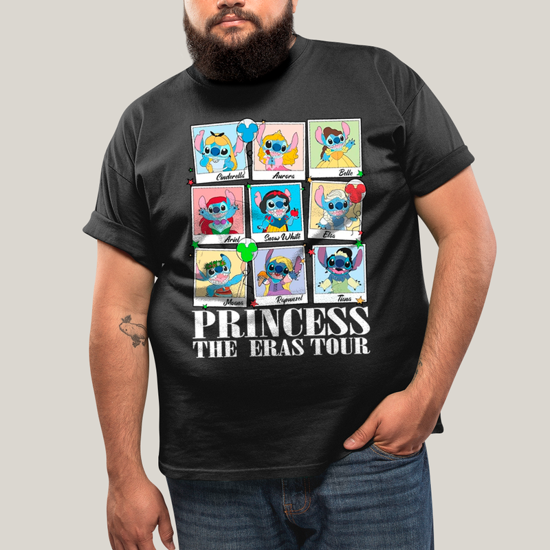 Camiseta Plus Size Algodão Unissex T shirt Lilo & Stitch Princess The Eras Tour FC