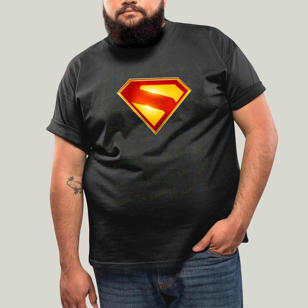 Camiseta Plus Size Algodão Unissex Superman Legacy Logo 1
