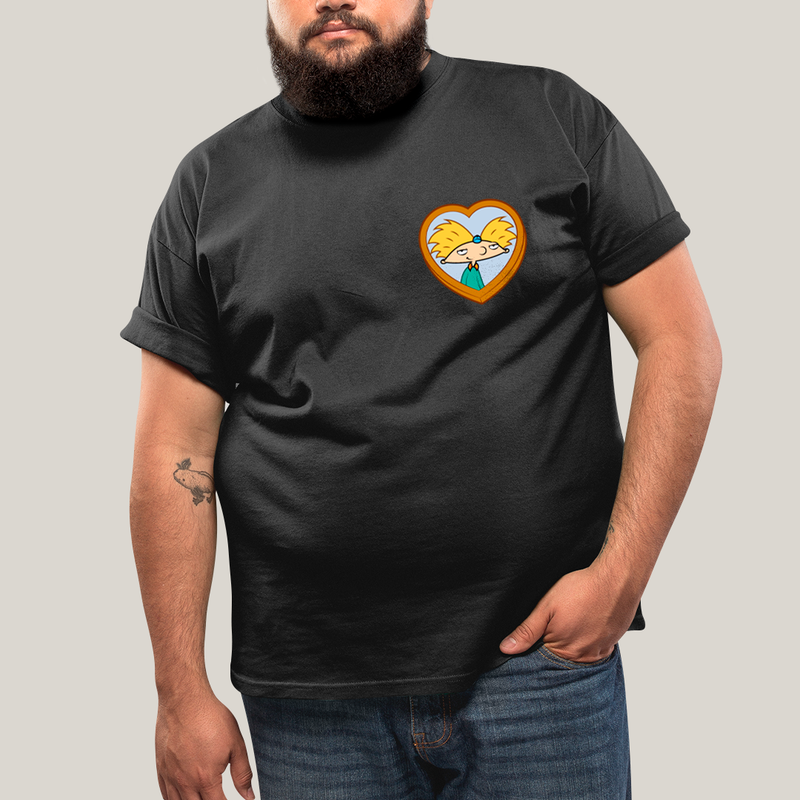 Camisa Algodão Unissex T shirt PLus Size Arnold & Helga BFF ou casal FC