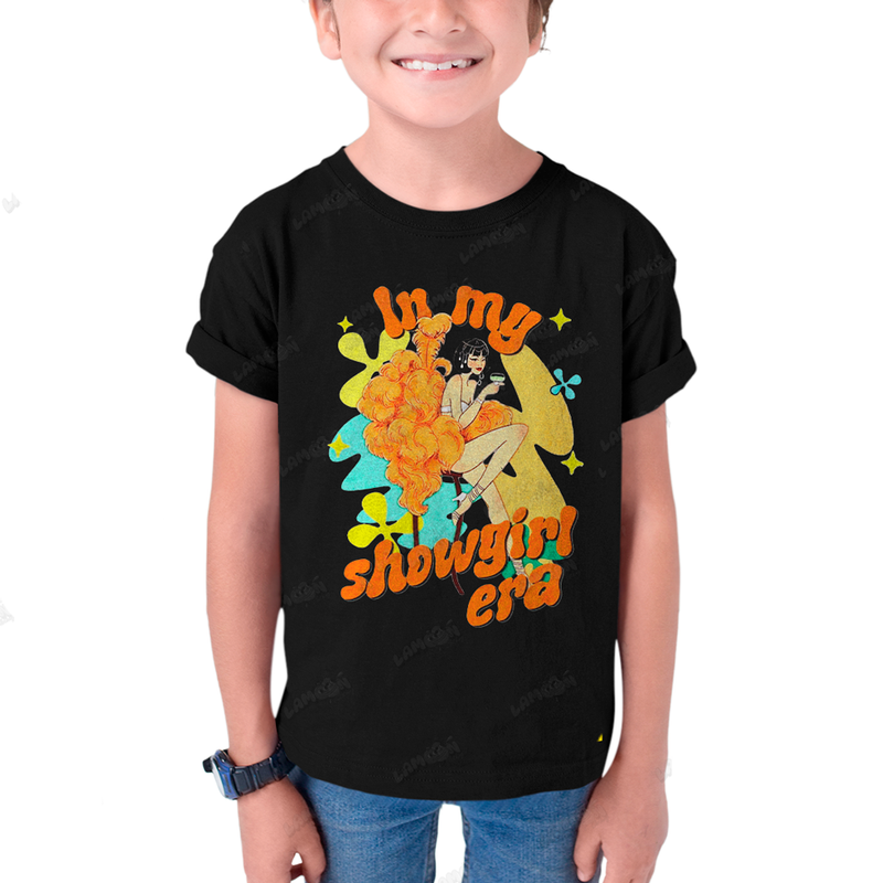 Camiseta Infantil Algodão Taylor Swift Showgirl Era