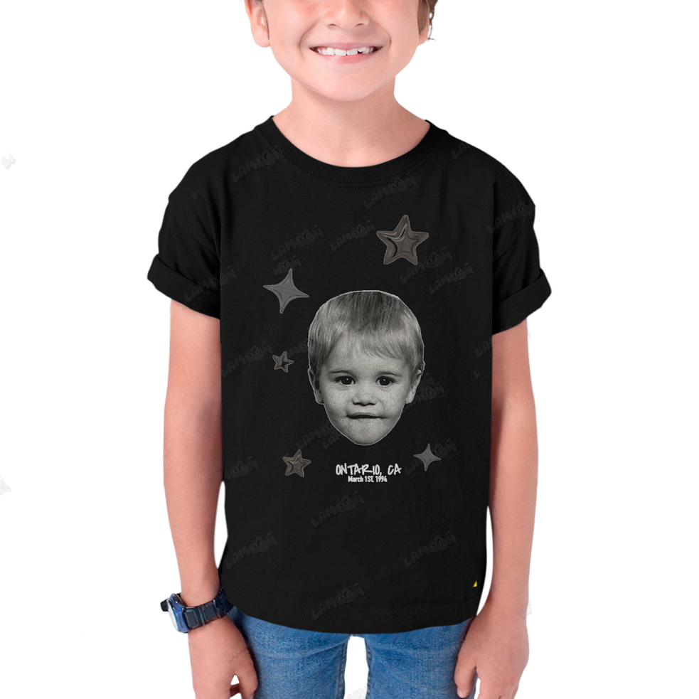Camiseta Infantil Algodão Justin Bieber Ontario Stars