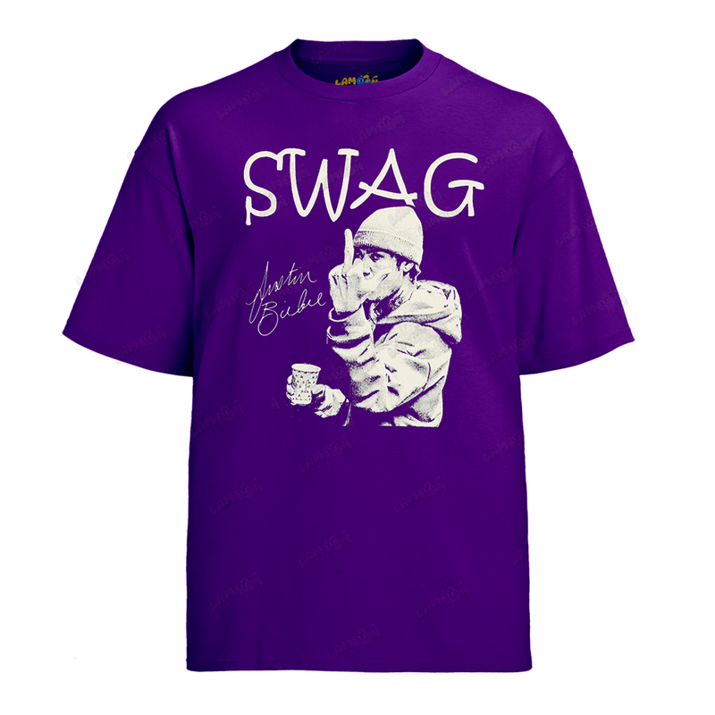 Camiseta Algodão Justin Bieber Swag Dedo do Meio