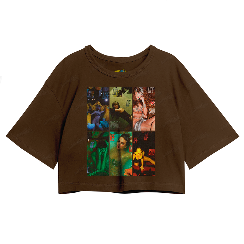 Cropped Oversized Algodão Taylor Swift Life of Showgirl