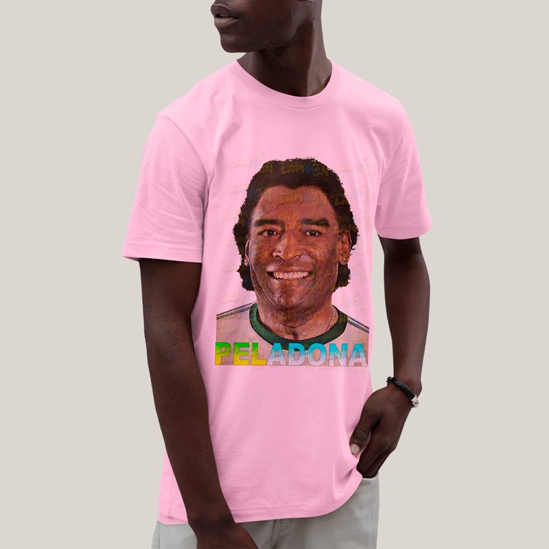Camiseta Algodão Unissex T shirt - Pelé & Maradona Peladona Meme