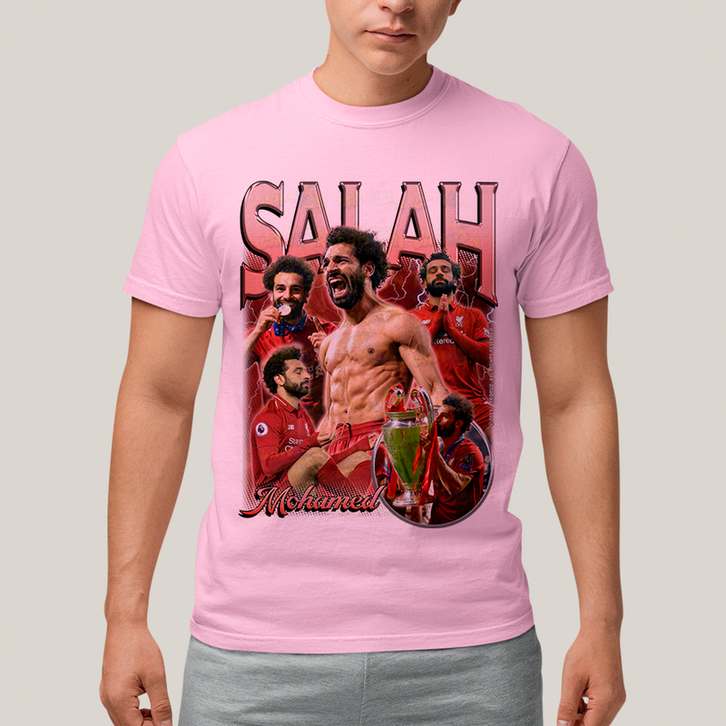Camiseta Algodão Unissex T shirt - Mohamed Salah jogador de futebol