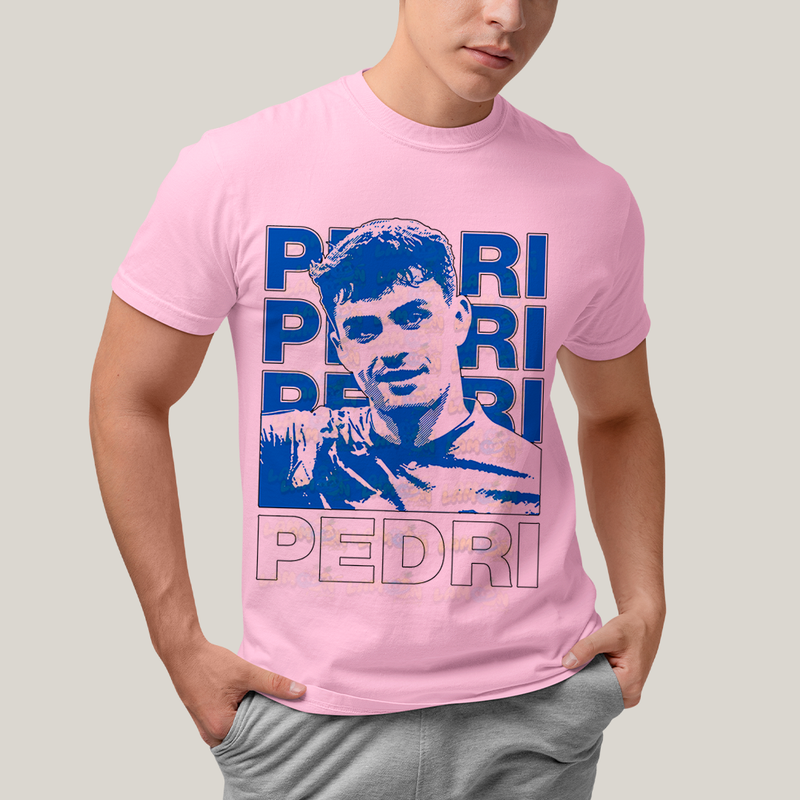 Camiseta Algodão Unissex T shirt Pedri Jogador Barcelona Espanha