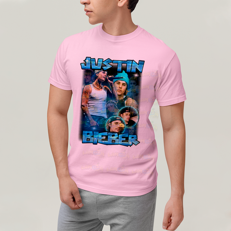 Camiseta Algodão Unissex T shirt Graphic Tee Justin Bieber King