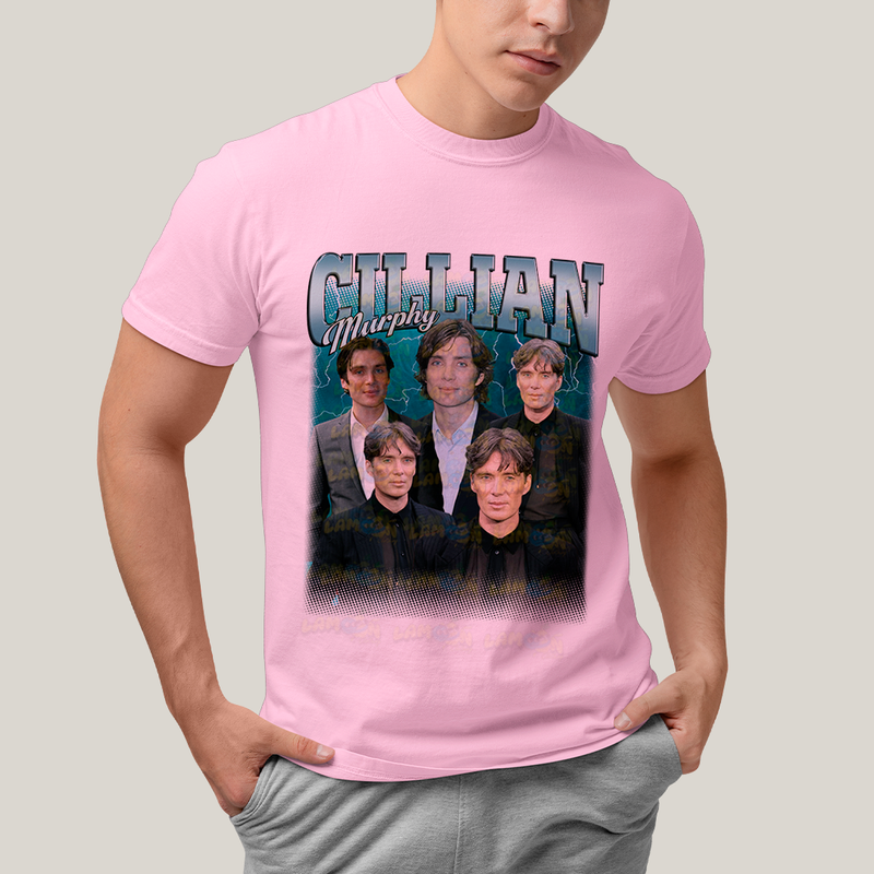 Camiseta Algodão Unissex T shirt - Cillian Murphy azul