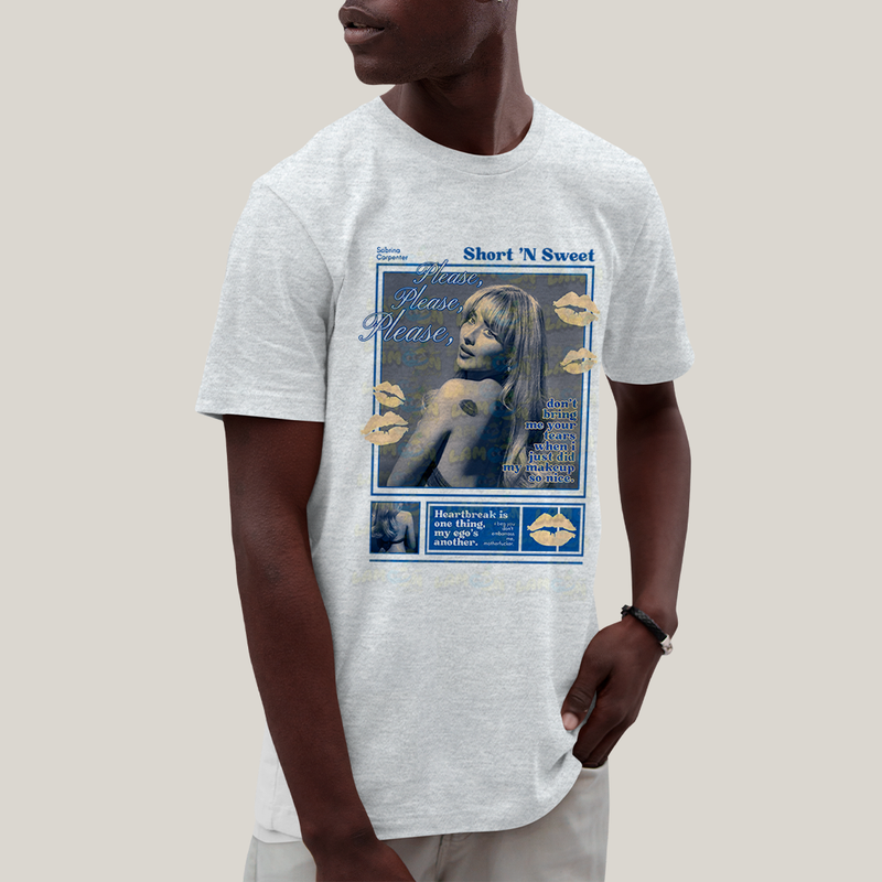 Camiseta Algodão Unissex T shirt Please Sabrina Carpenter Short Sweet