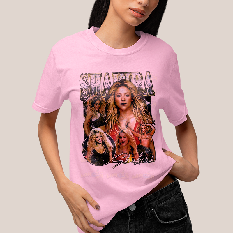 Camiseta Algodão Unissex Tshirt Graphic Tee Shakira