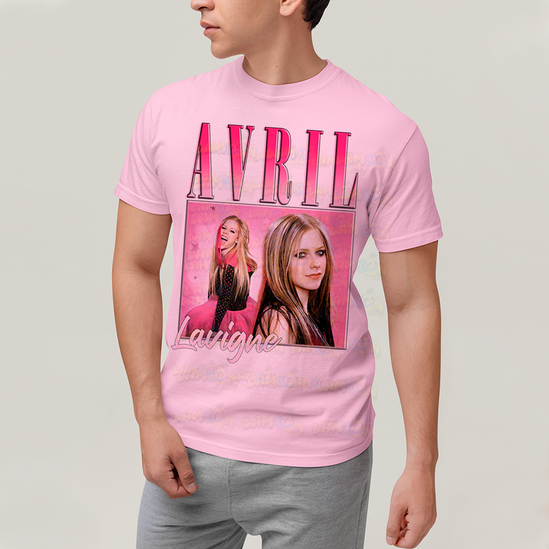 Camiseta Algodão Unissex T shirt - Avril Lavigne Pink