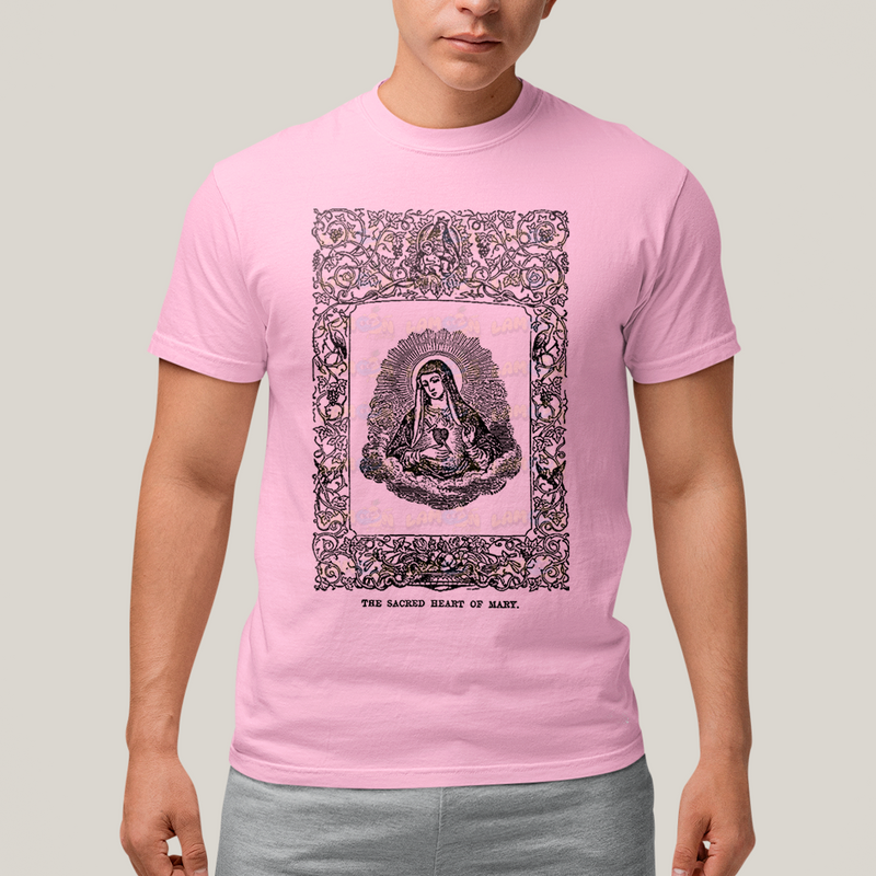 Camiseta Algodão Unissex The Sacred Heart Of Mary Maria