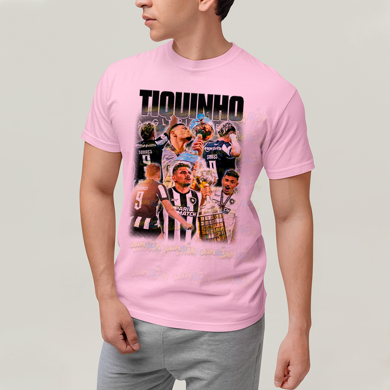Camiseta Algodão Unissex T shirt Graphic Tee Tiquinho Botafogo