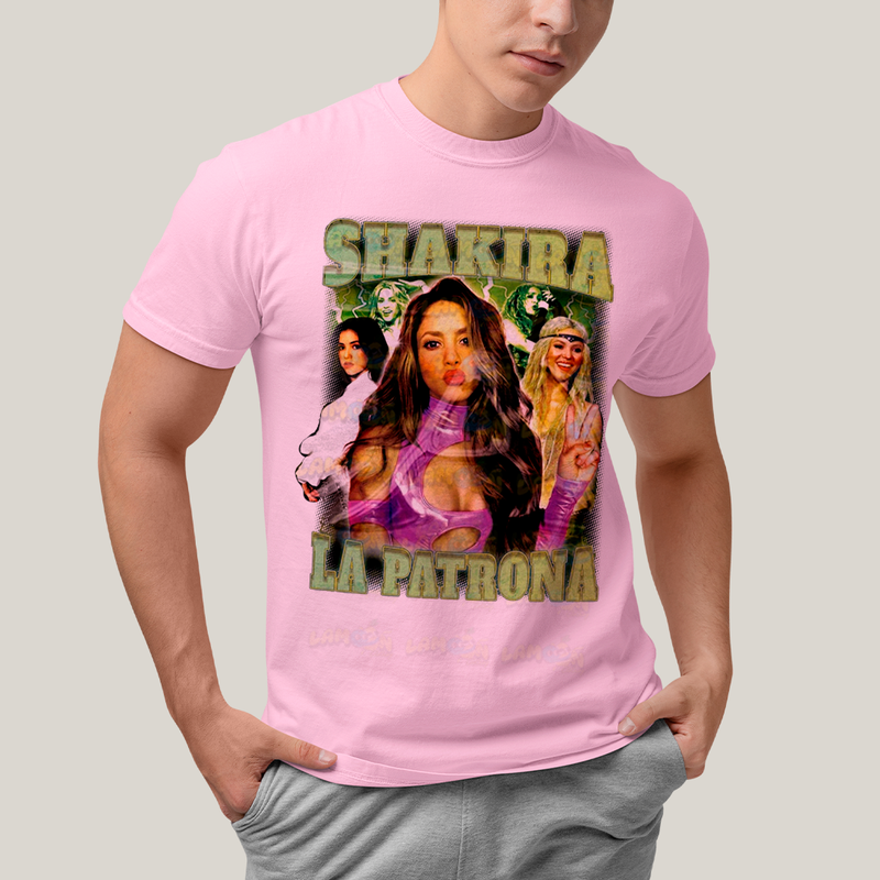 Camiseta Algodão Unissex Tshirt Graphic Tee Shakira La Patrona