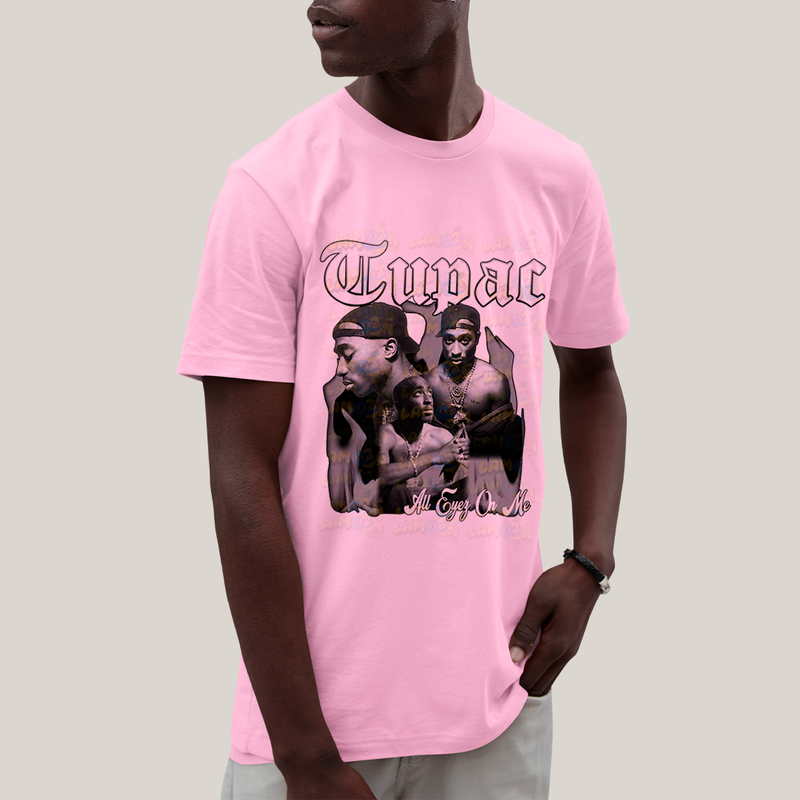 Camiseta Algodão Unissex T shirt - Tupac All Eyes On Me Black and White