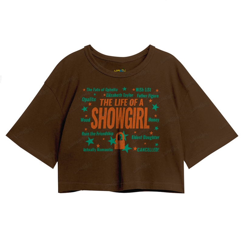 Cropped Oversized Algodão Taylor Swift The Life of a Showgirl
