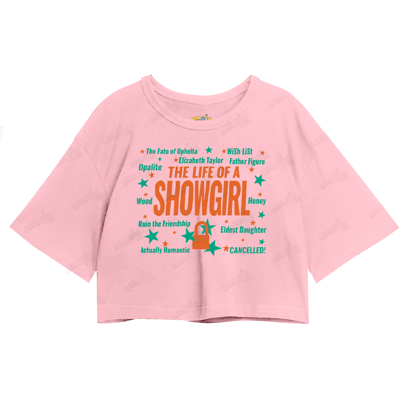 Cropped Oversized Algodão Taylor Swift The Life of a Showgirl