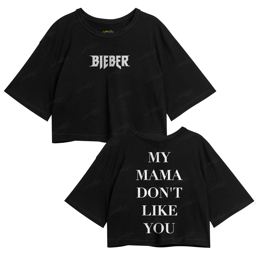 Cropped Oversized Justin Bieber My Mama Don´t Like You FC